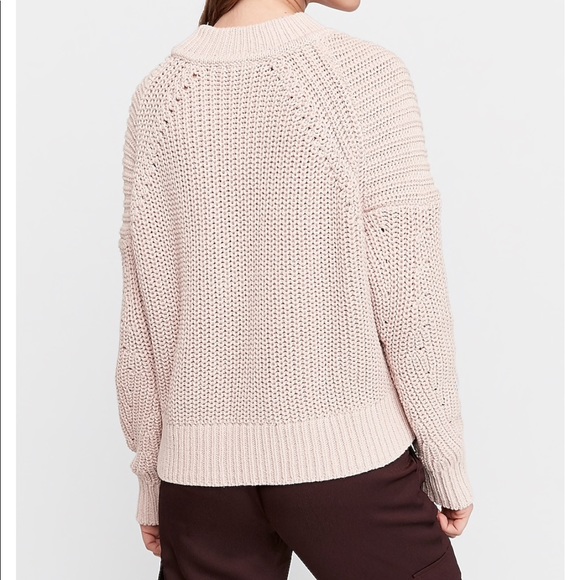 Pink, small, Express sweater. Crew neck. Pullover - Picture 6 of 6